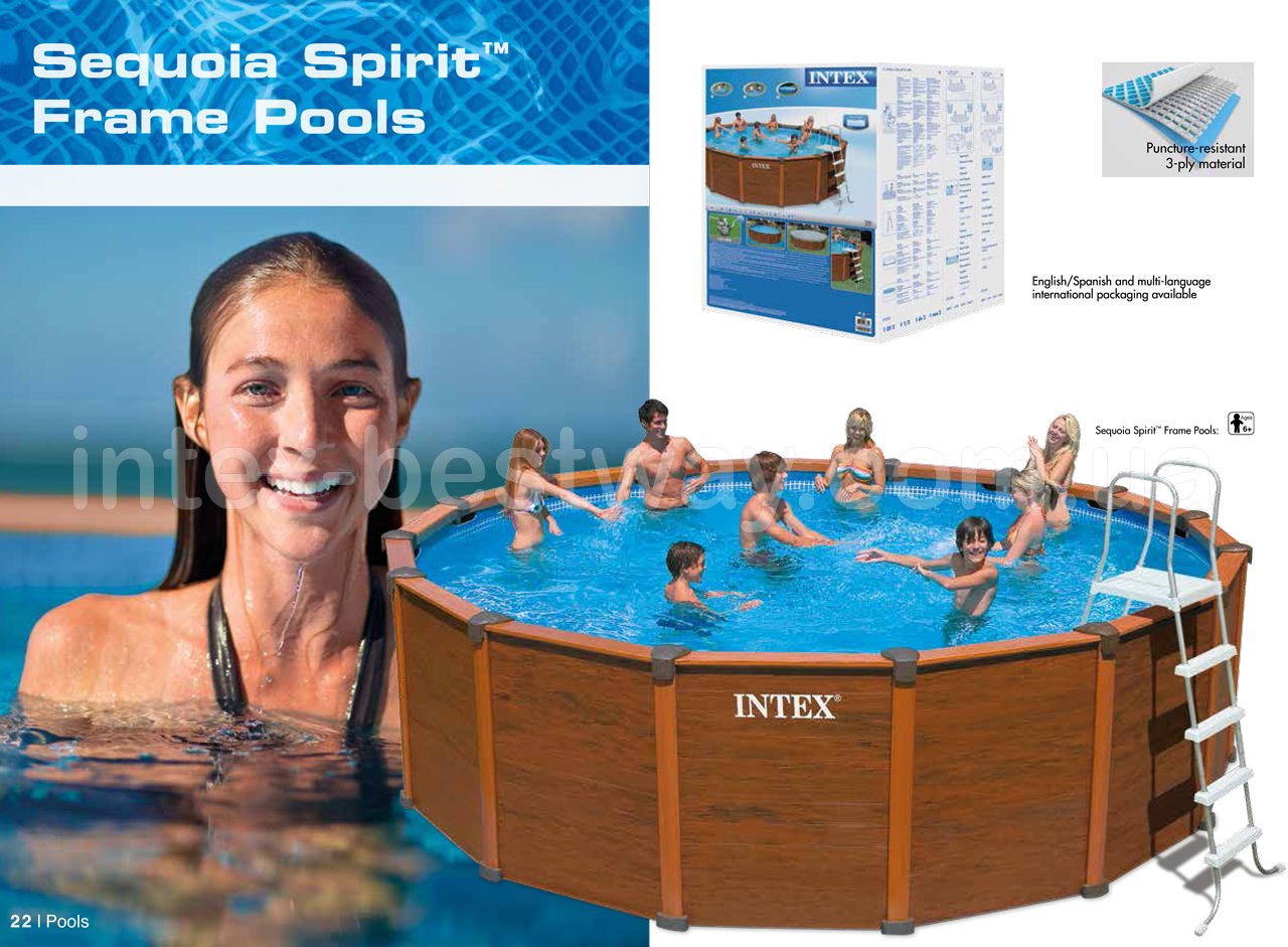 Круглые каркасные бассейны Intex Sequoia Spirit Frame Pools